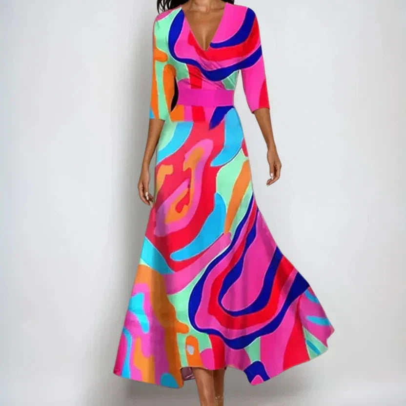 Women's Floral Print Midi Dress