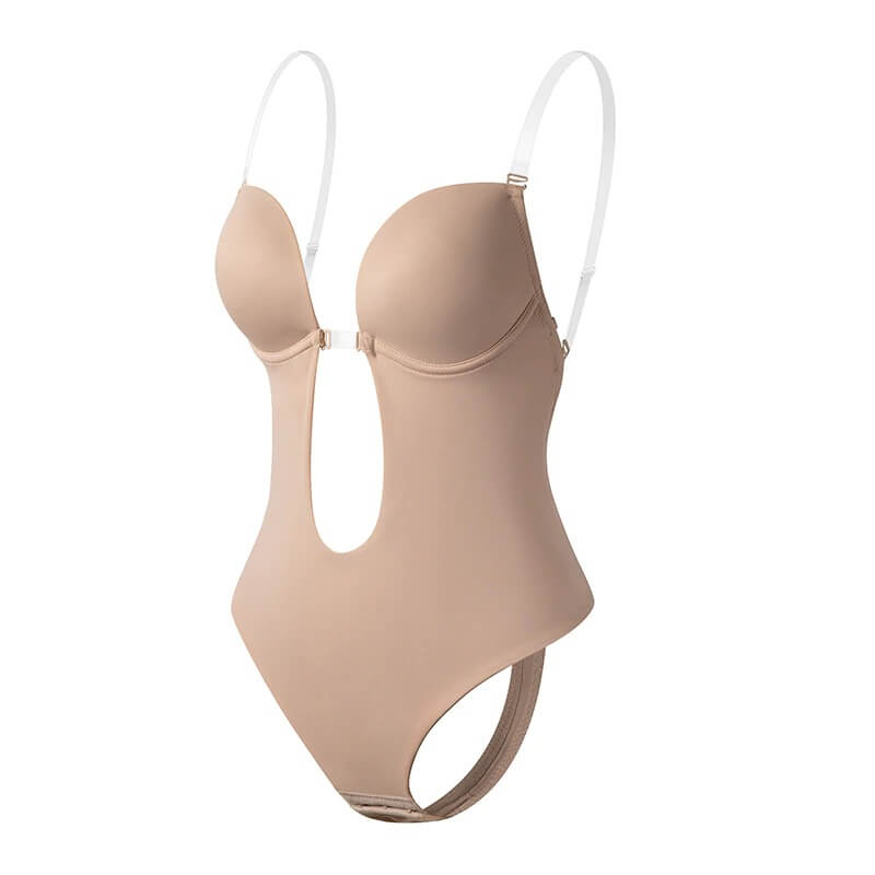Lizy Deep V Backless Bodysuit
