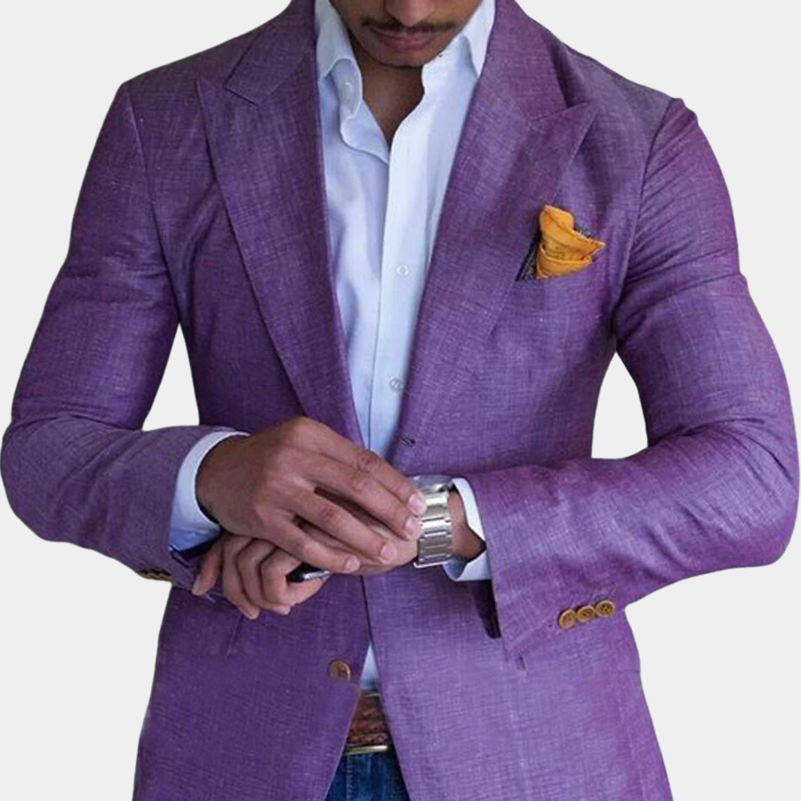 Men’s Tailored Plaid Blazer