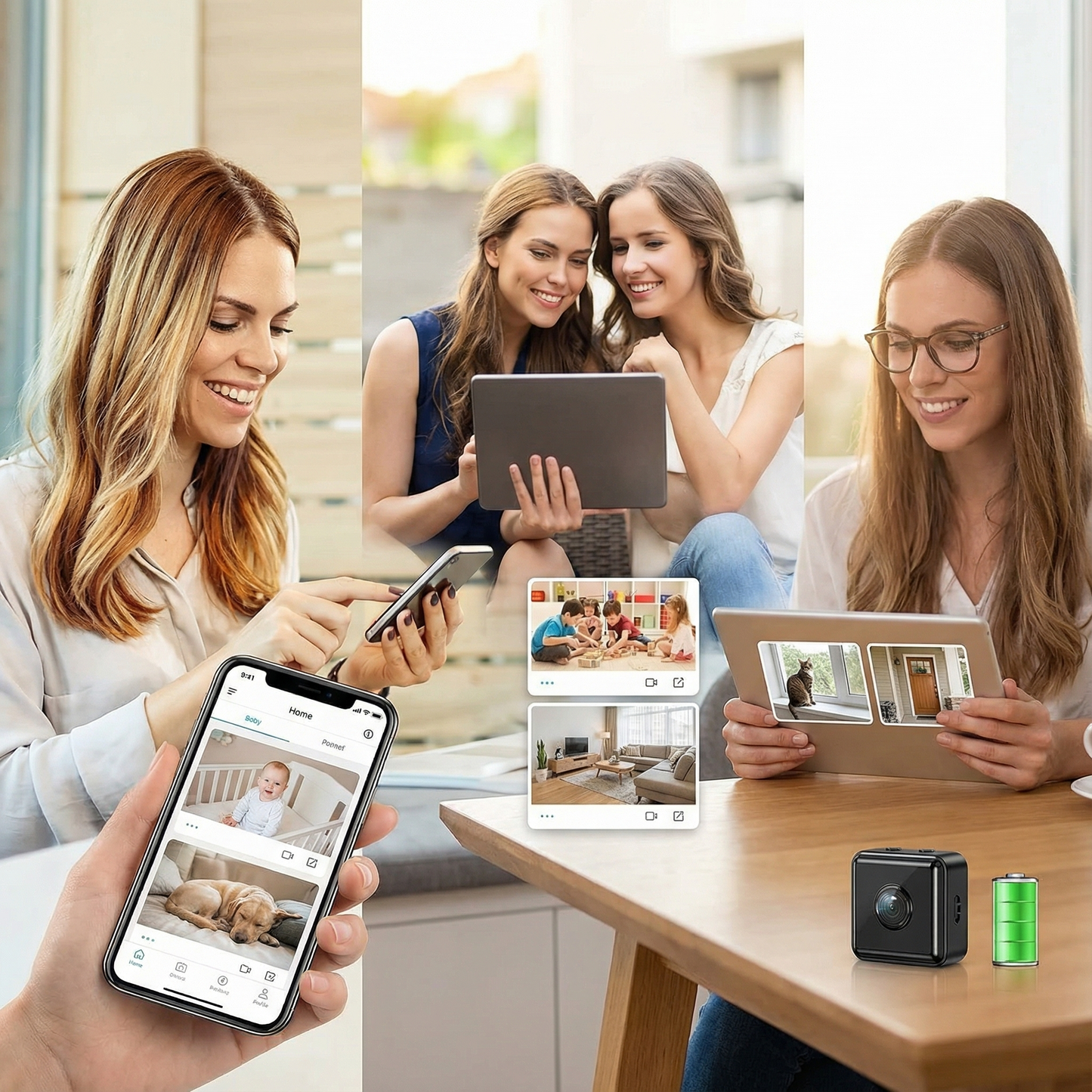 Wireless Mini Security Camera – 1080P HD Night Vision Indoor WiFi Smart Cam