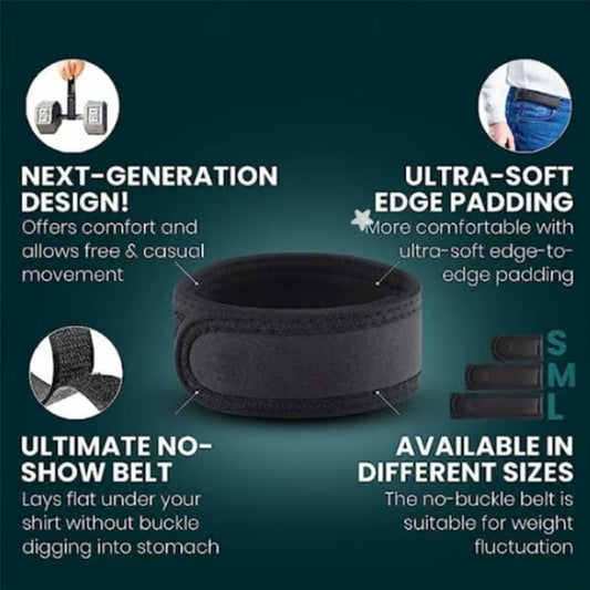 Invisible No-Buckle Elastic Belt – Comfortable Buckleless Stretch Strap