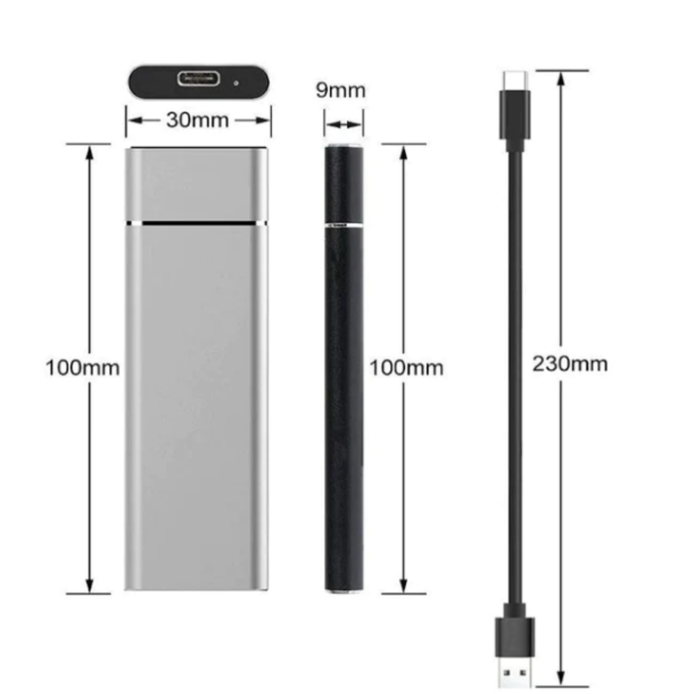 8TB Portable External Hard Drive – USB 3.2 Slim Storage Device