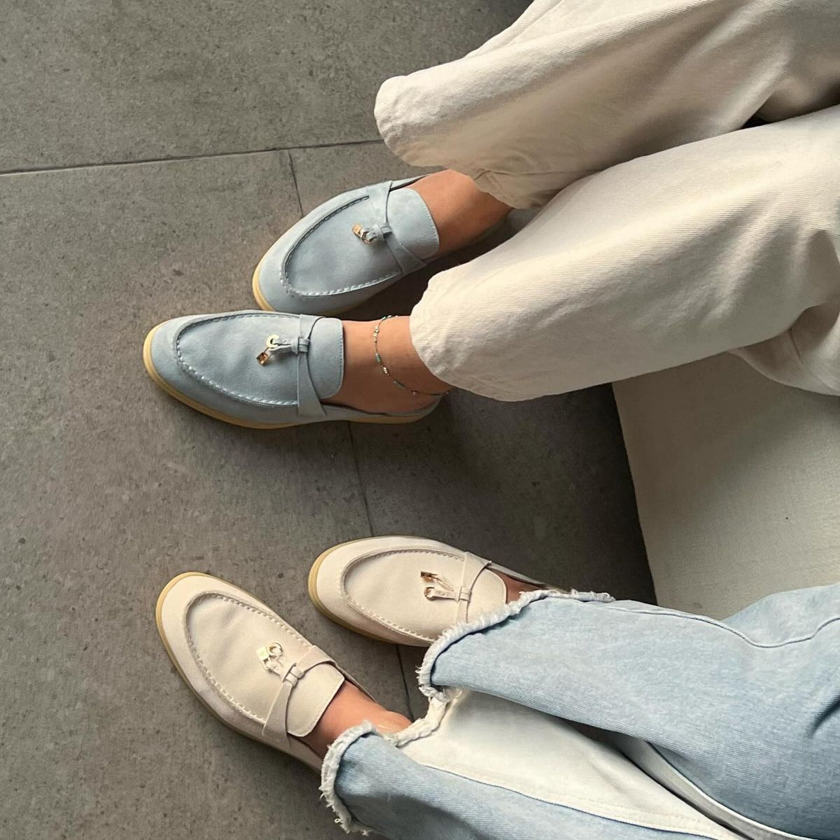 Women’s Luxury Suede Loafers – Handmade Breathable Slip-On Flats