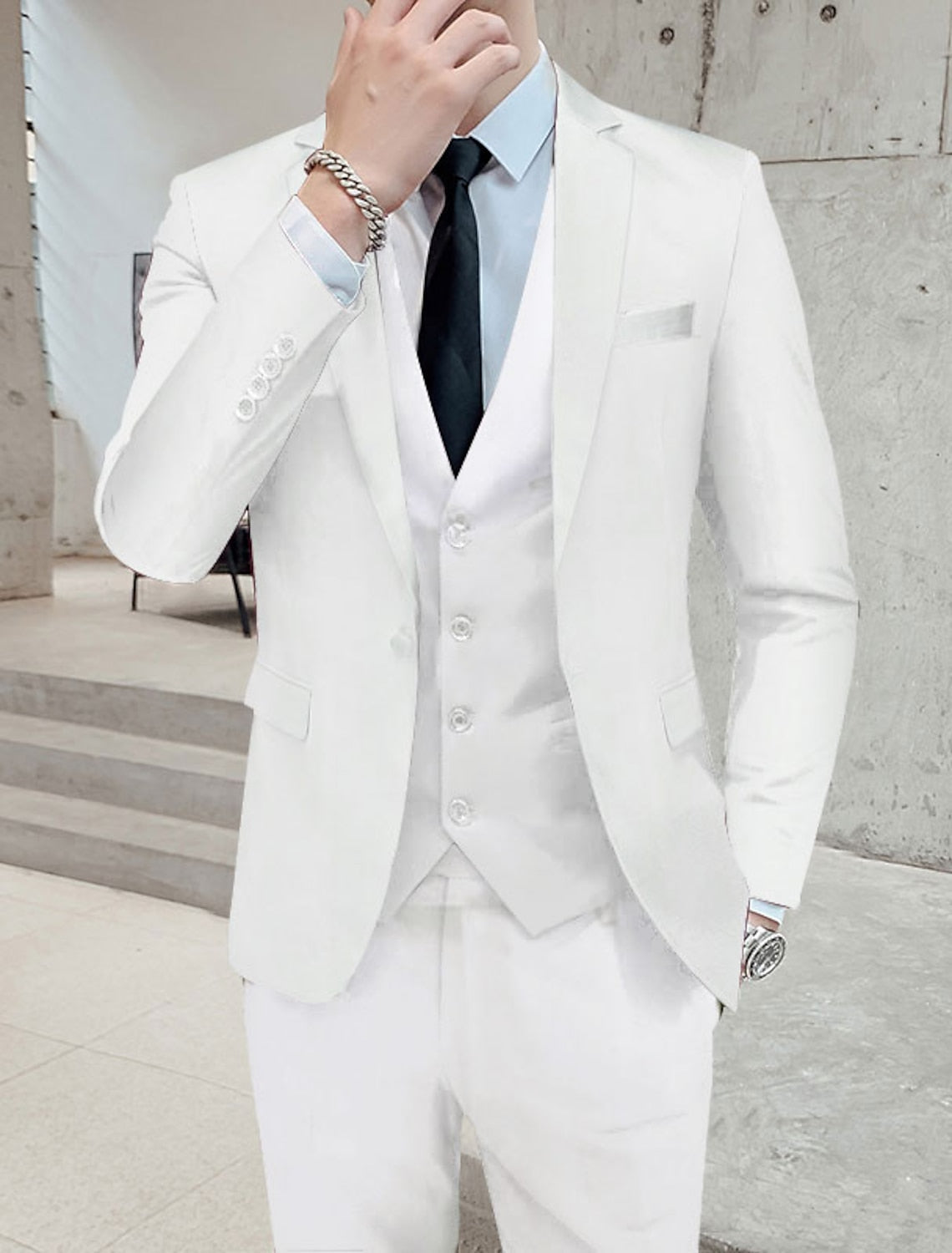 Men's 3-Piece Suit – Single Breasted 2-Button Formal Suit