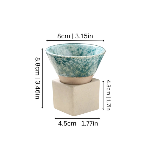 2-Piece Japanese-Inspired Ceramic Mug Set