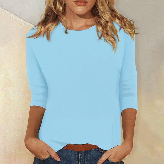 Women’s Three-Quarter Sleeve Crew Neck T-Shirt