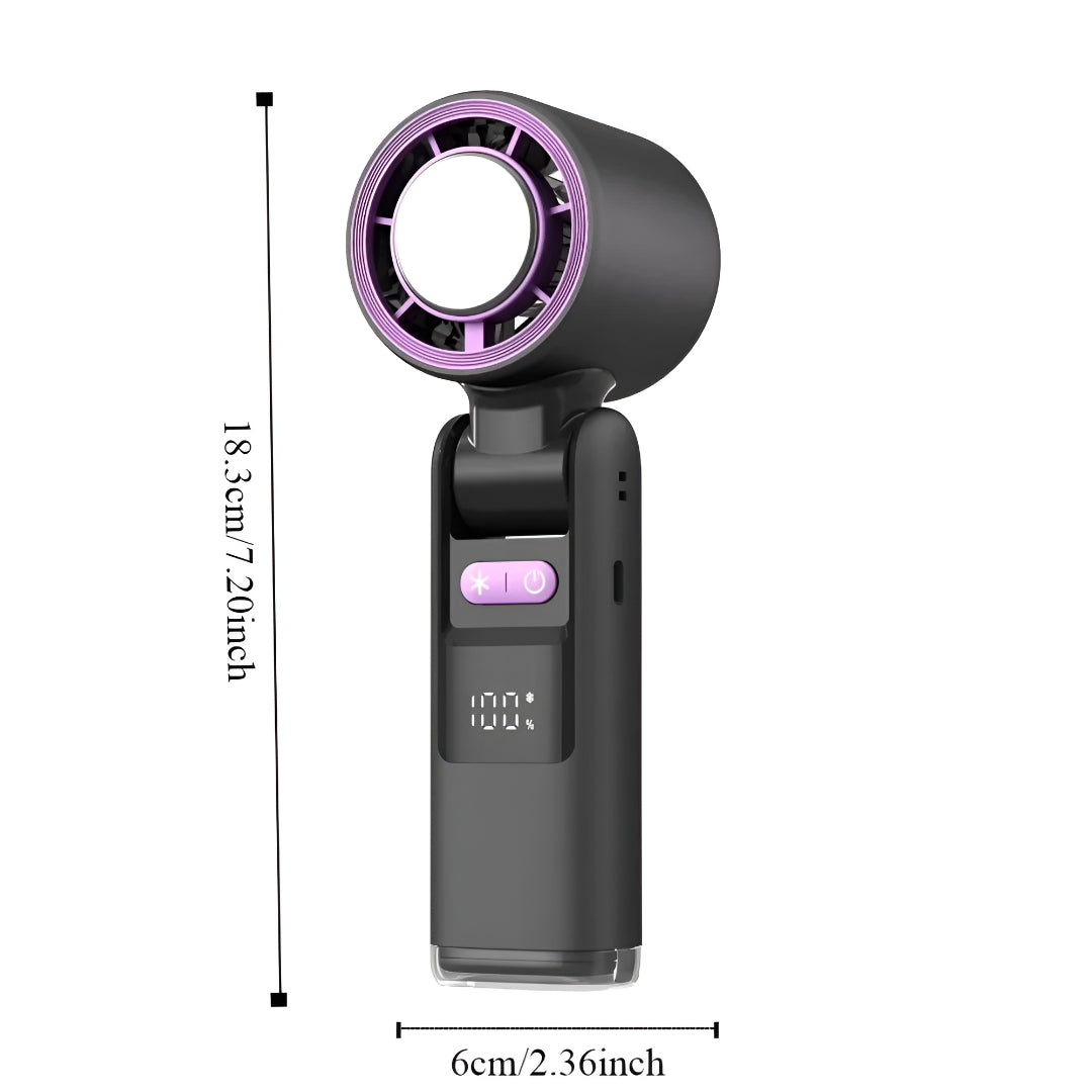Rechargeable Handheld Fan – Cooling Plate & LED Display