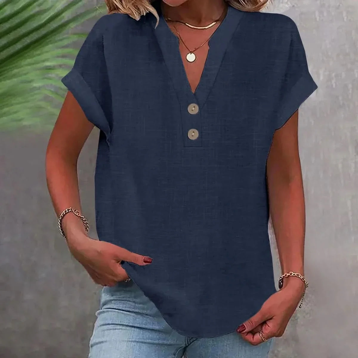Women's Lightweight V-Neck Casual Top