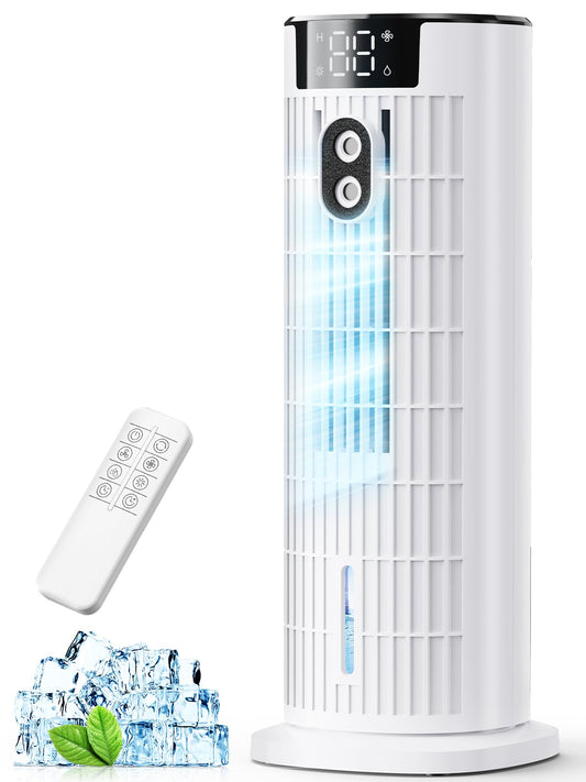 Portable 4-in-1 Evaporative Room Cooler – Silent Air Circulator Humidifier with Remote Control
