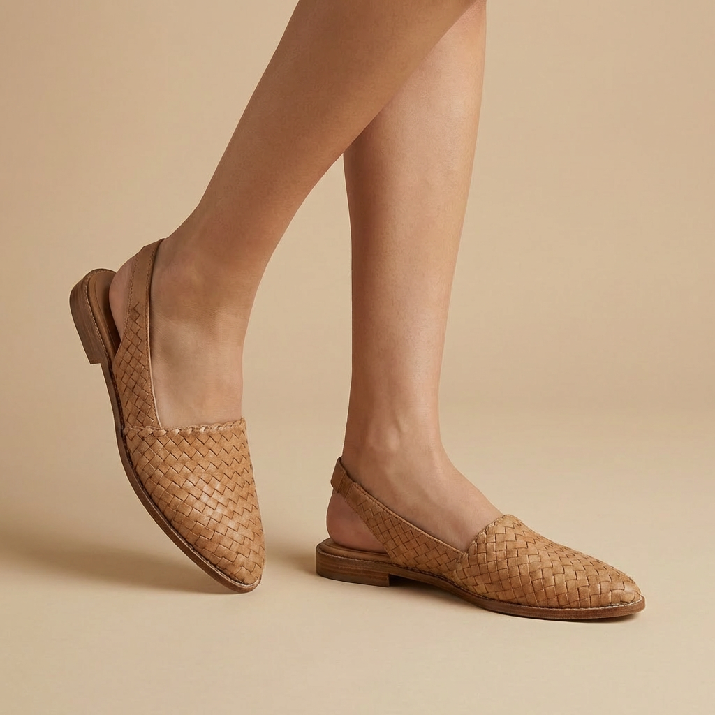 Capri Woven Slingback Flats for Women