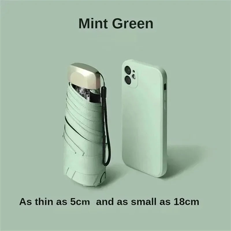 Mini Pocket Travel Umbrella – Lightweight Compact UV Blocking Sun & Rain Shield