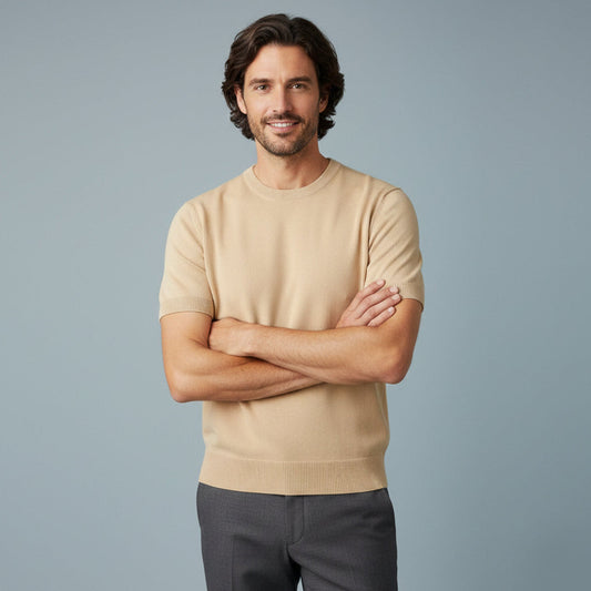 Men’s Cashmere Blend Knit T-Shirt