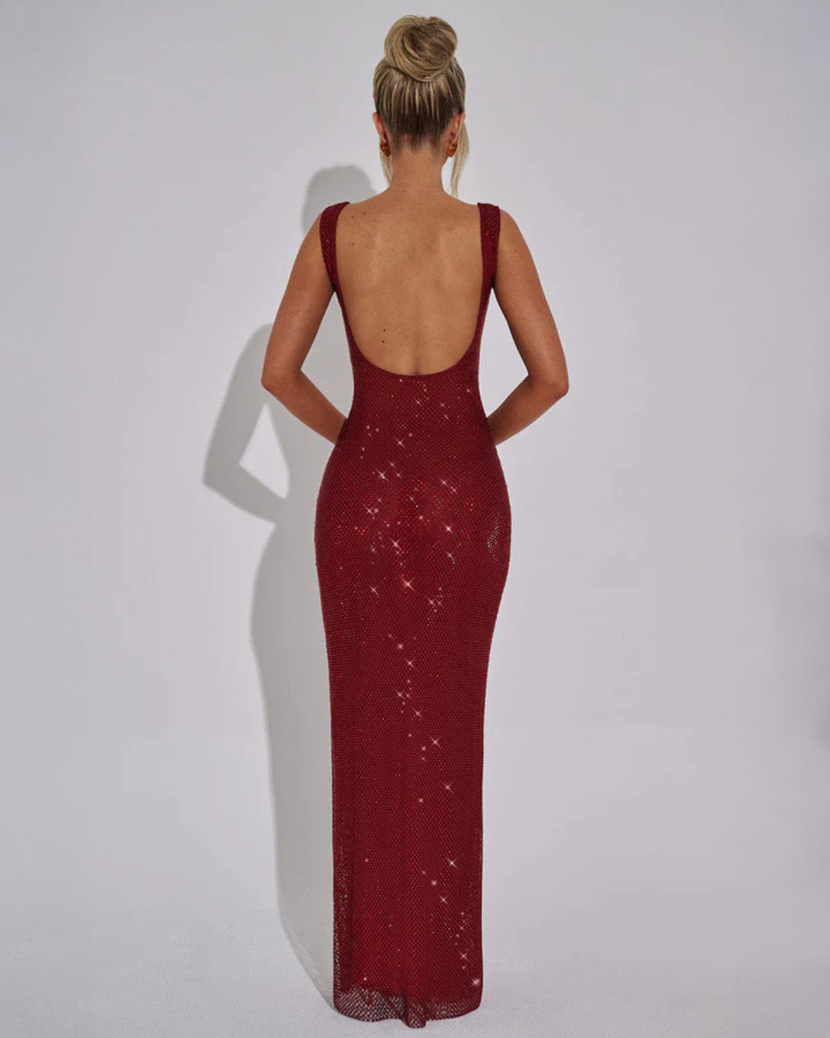 Women's Square-Neck Floor-Length Evening Gown