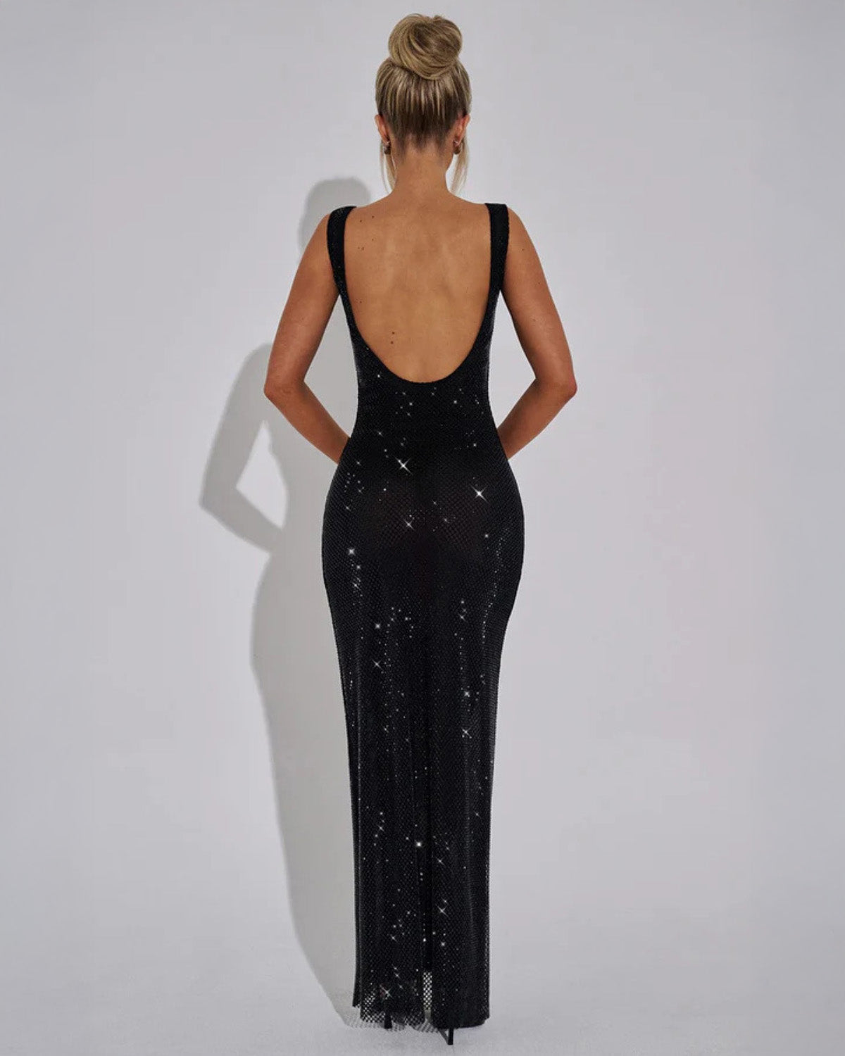 Women's Square-Neck Floor-Length Evening Gown