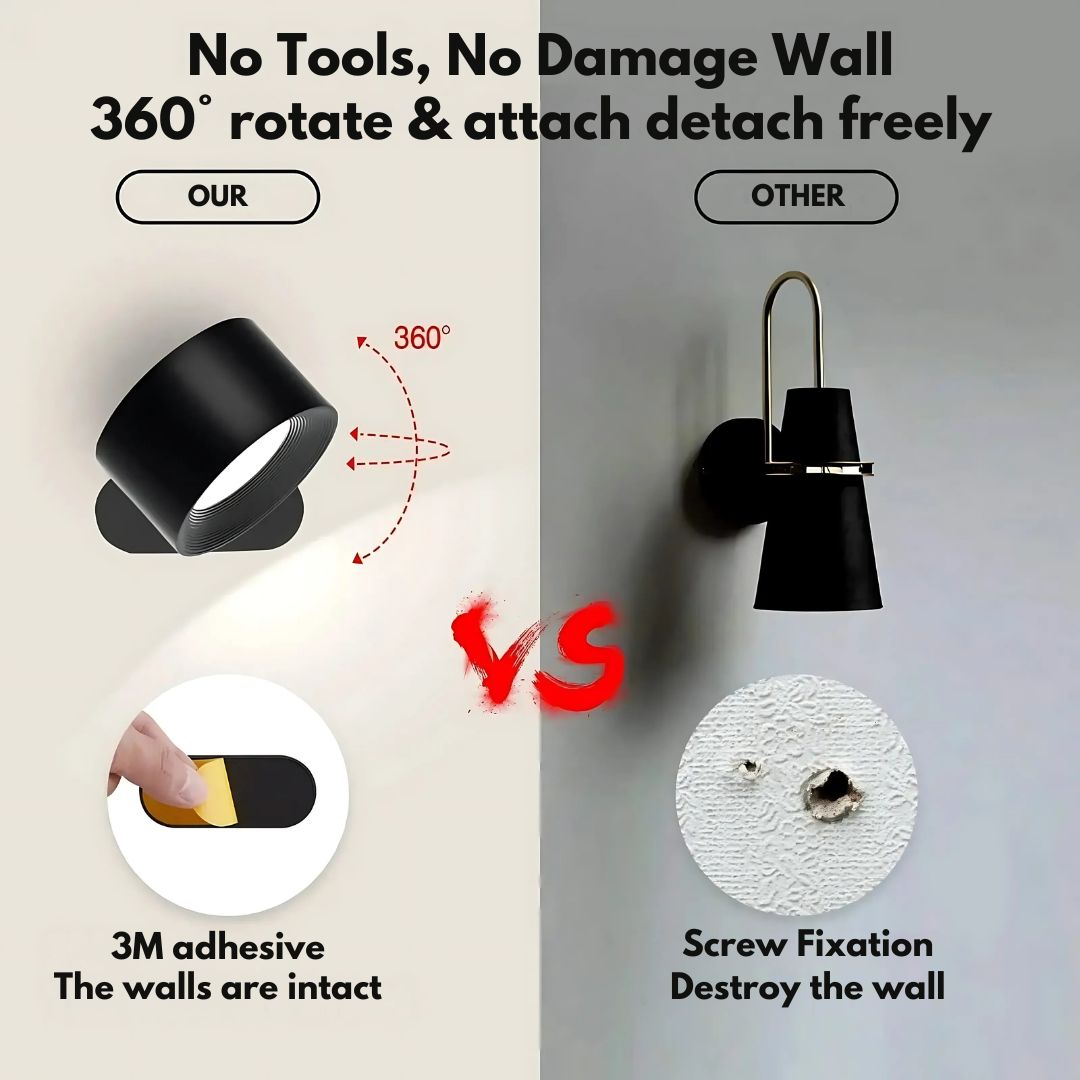 Rechargeable Wall Light with Touch or Remote Control