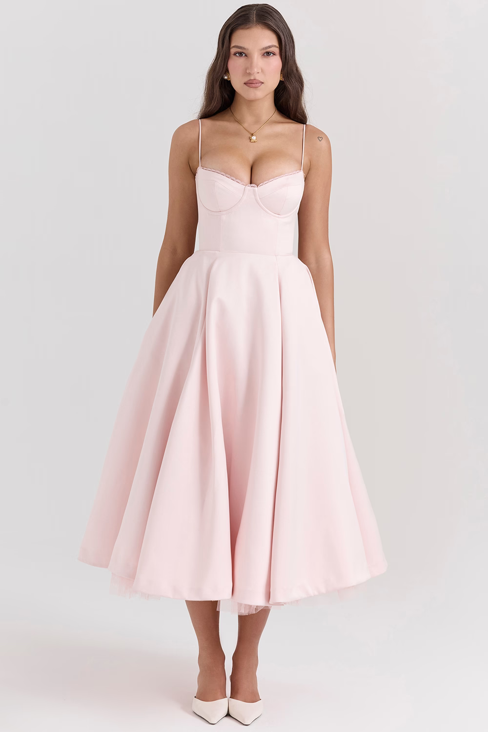 Women’s Corset Tulle Midi Dress