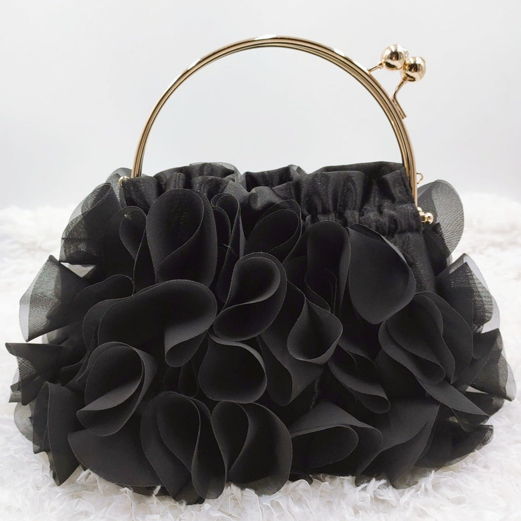 Women's Ruffled Evening Clutch Bag
