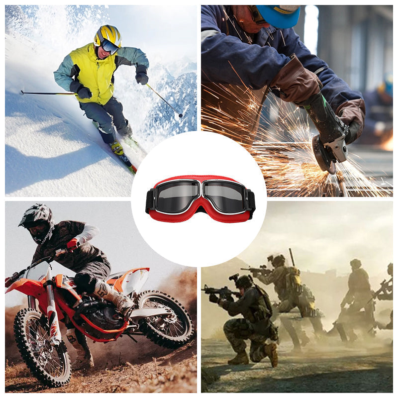 Vintage Motorcycle Goggles for Open Face Helmets