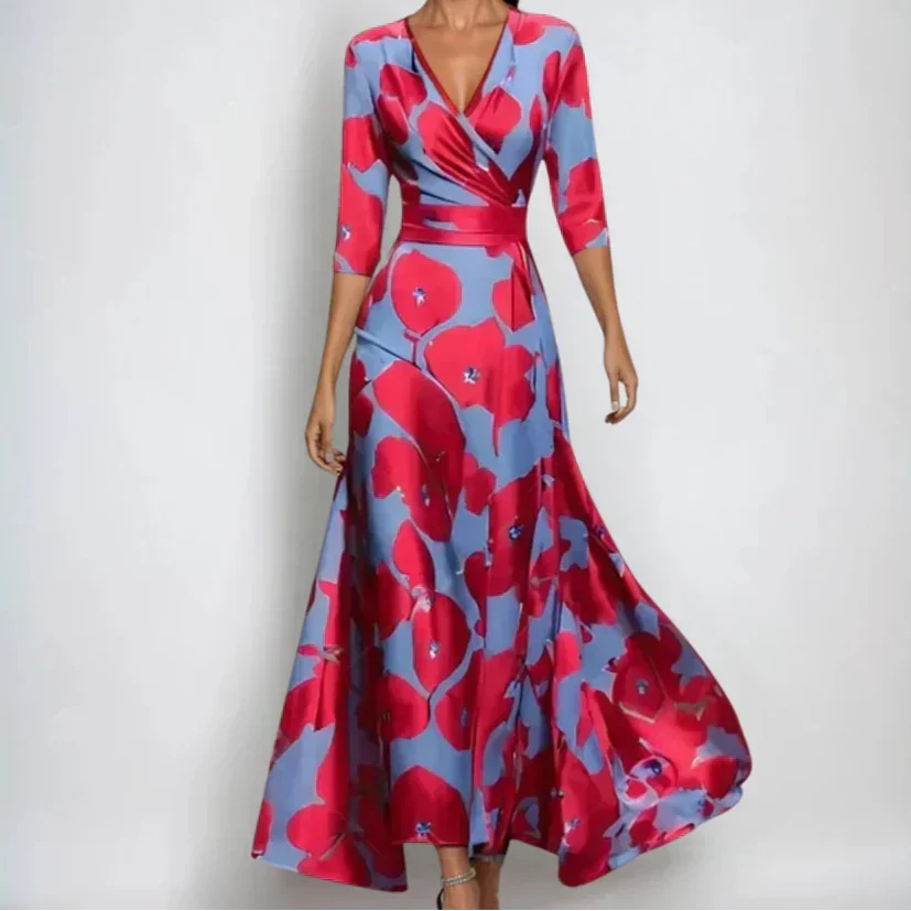 Women's Floral Print Midi Dress
