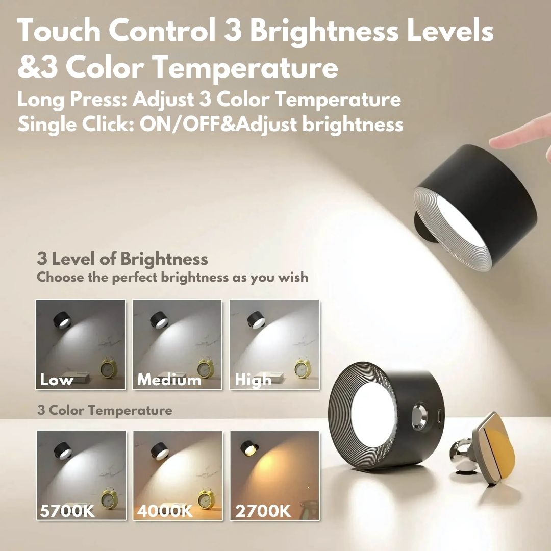 Rechargeable Wall Light with Touch or Remote Control