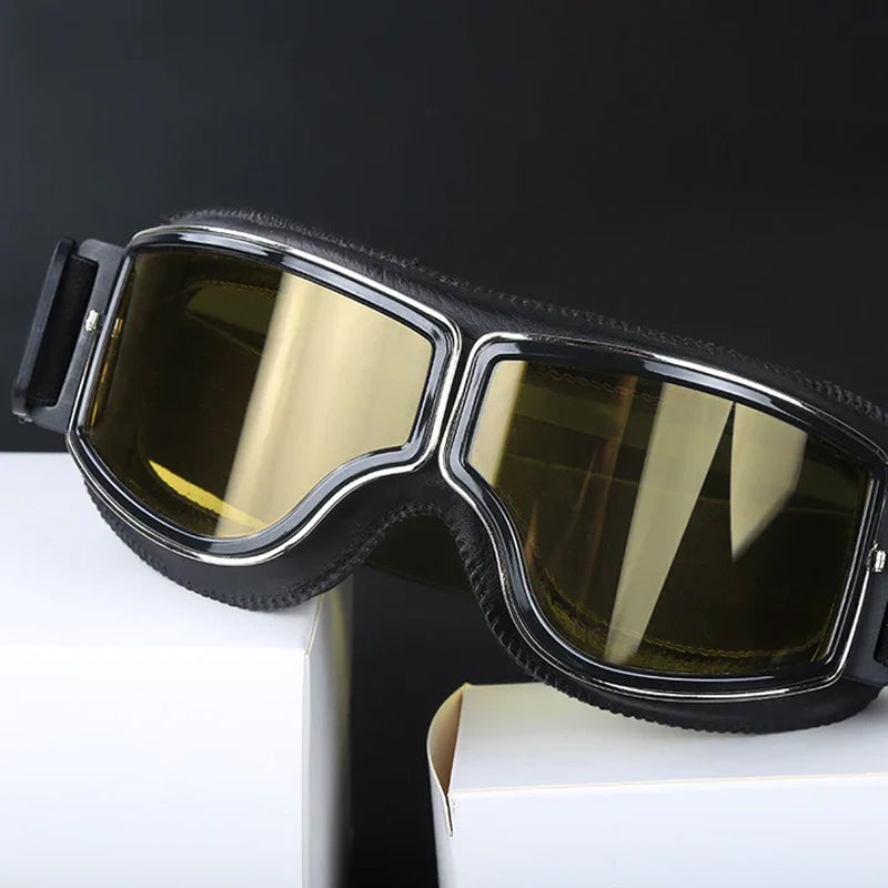 Vintage Motorcycle Goggles for Open Face Helmets