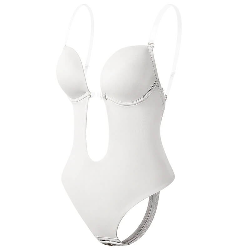 Lizy Deep V Backless Bodysuit