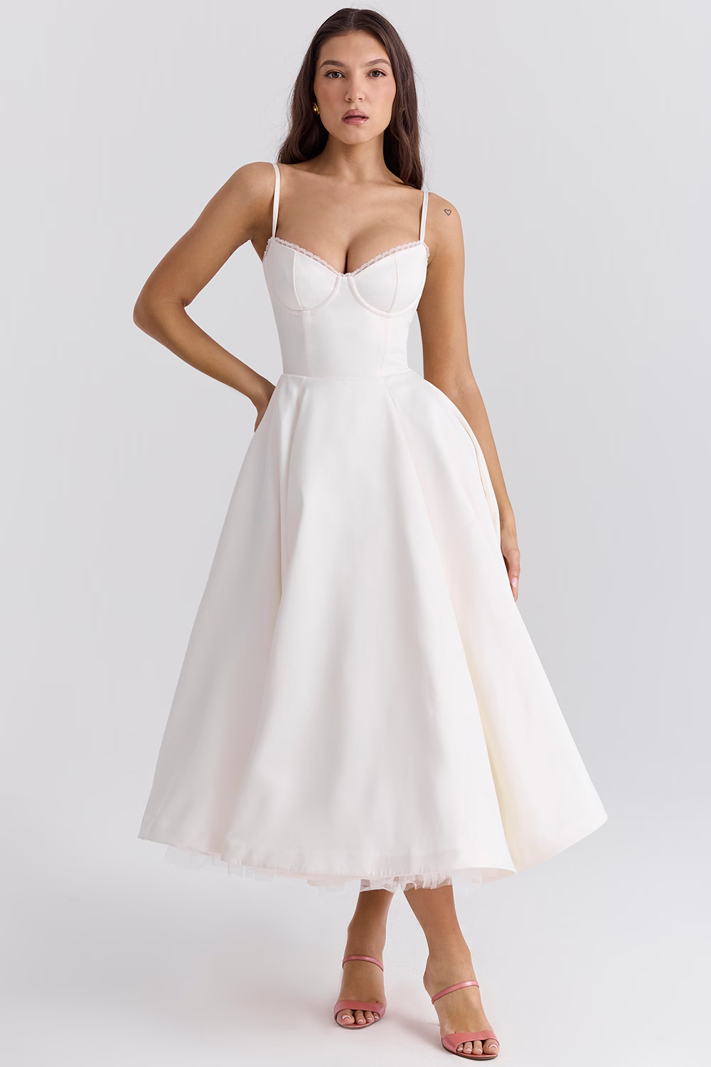 Women’s Corset Tulle Midi Dress