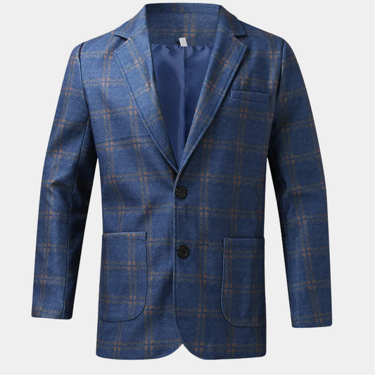 Men’s Tailored Plaid Blazer