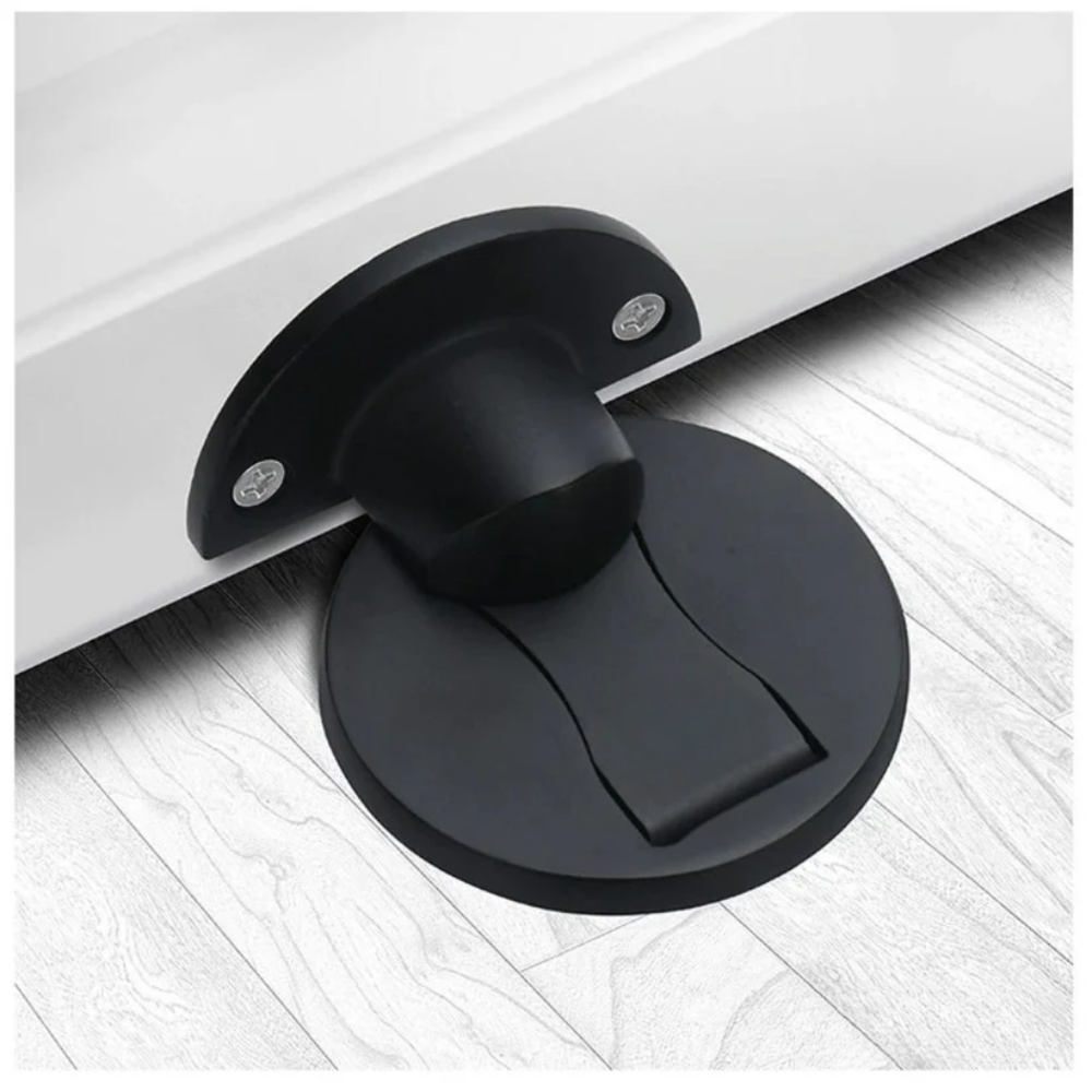 Elegant Stainless Steel Magnetic Door Stop – Strong Hold Wall Mounted Door Catch