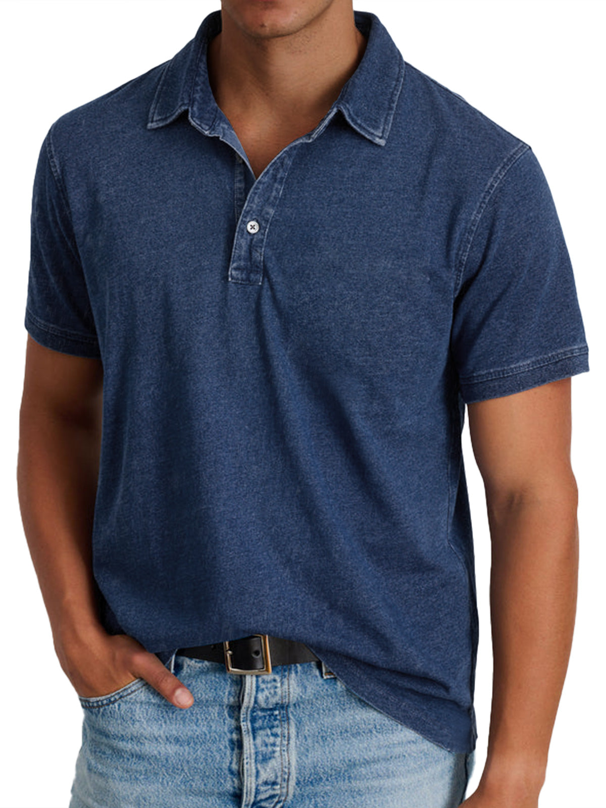 Men’s Vintage-Style Short Sleeve Polo Shirt