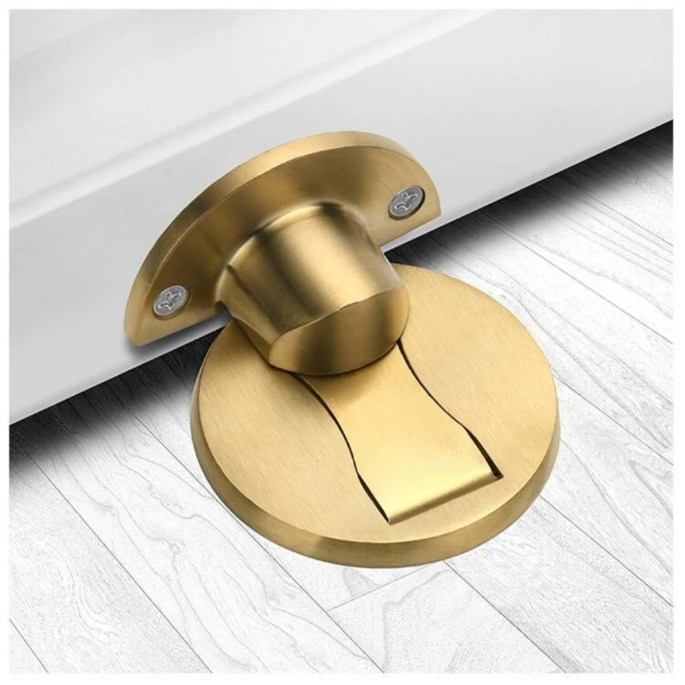 Elegant Stainless Steel Magnetic Door Stop – Strong Hold Wall Mounted Door Catch