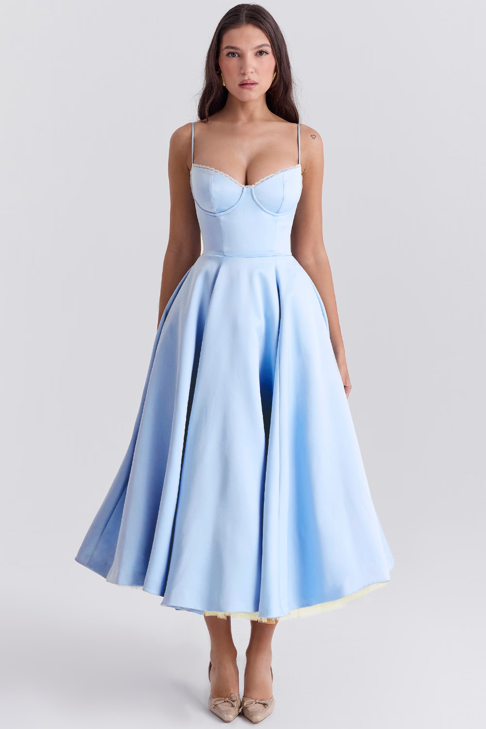 Women’s Corset Tulle Midi Dress