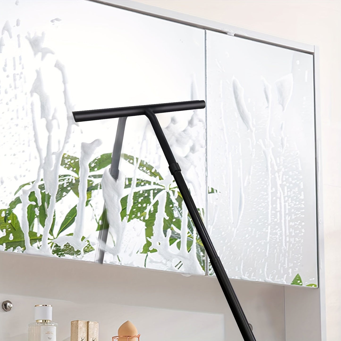 Deluxe Extendable Shower Squeegee – Long Telescopic Handle Glass Window Cleaner