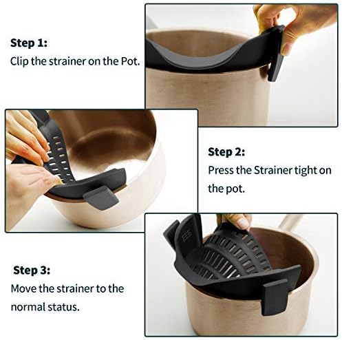 Silicone Clip-On Pot Strainer – Space-Saving Kitchen Tool