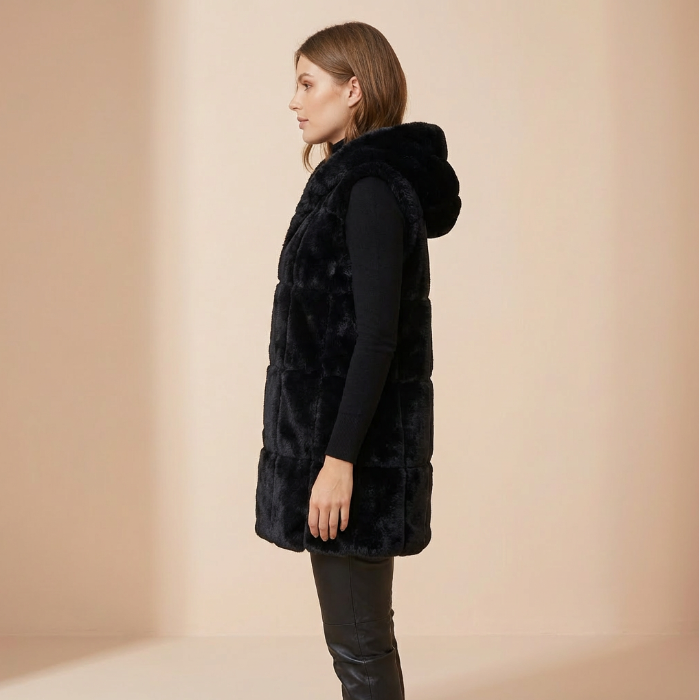 Women's Lightweight Hooded Longline Gilet – Quilted Winter Bodywarmer