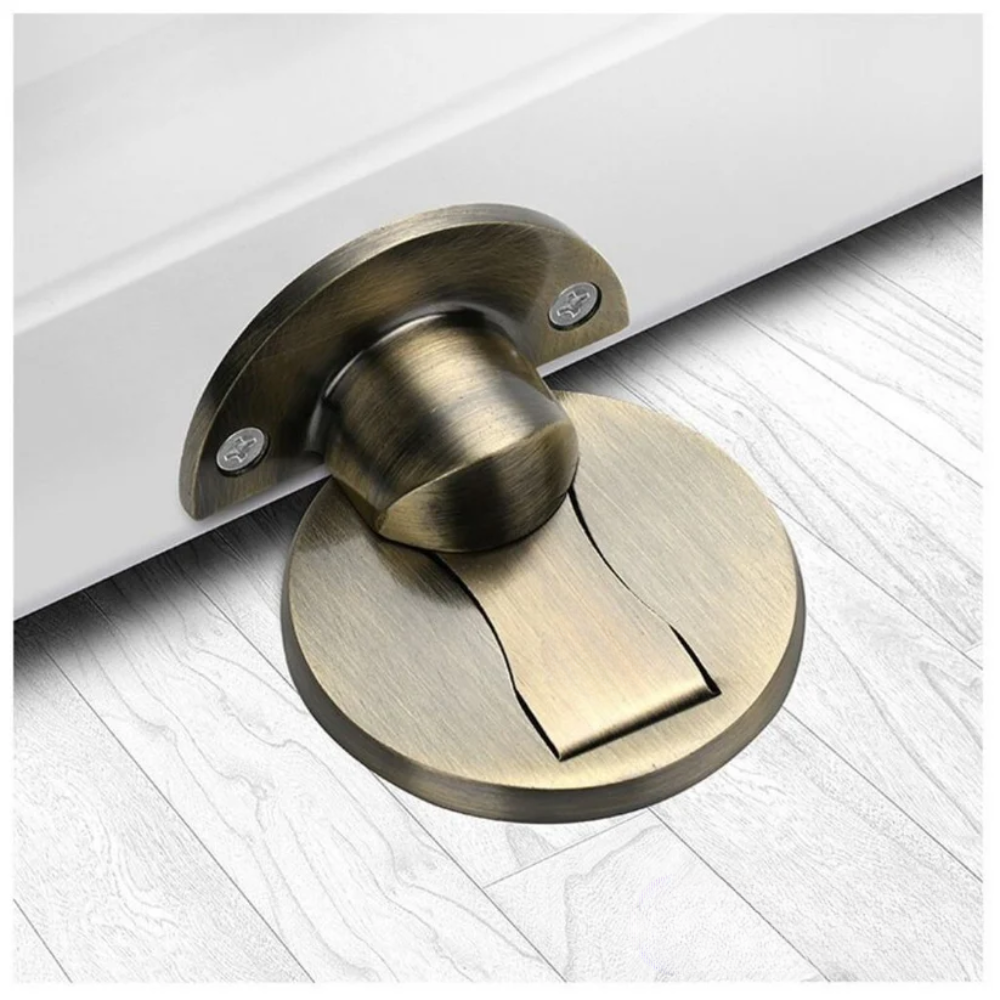 Elegant Stainless Steel Magnetic Door Stop – Strong Hold Wall Mounted Door Catch