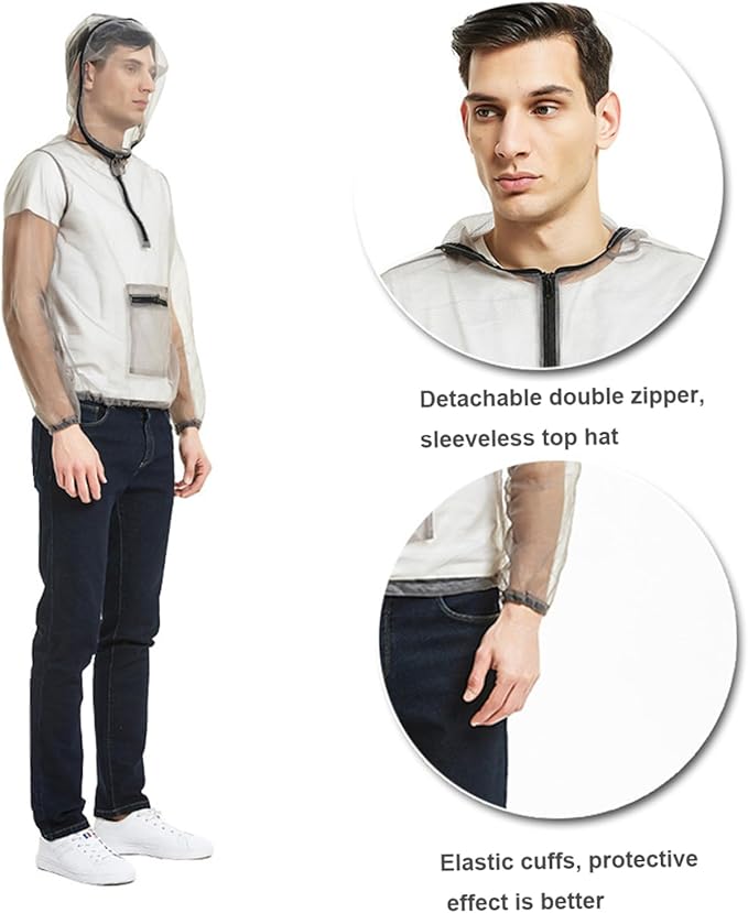 Ultralight Mesh Insect Jacket – Outdoor Bug Protection
