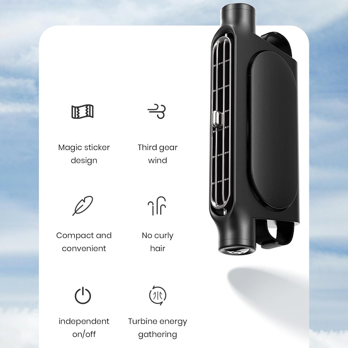 Bladeless USB Car Cooling Fan for Headrests