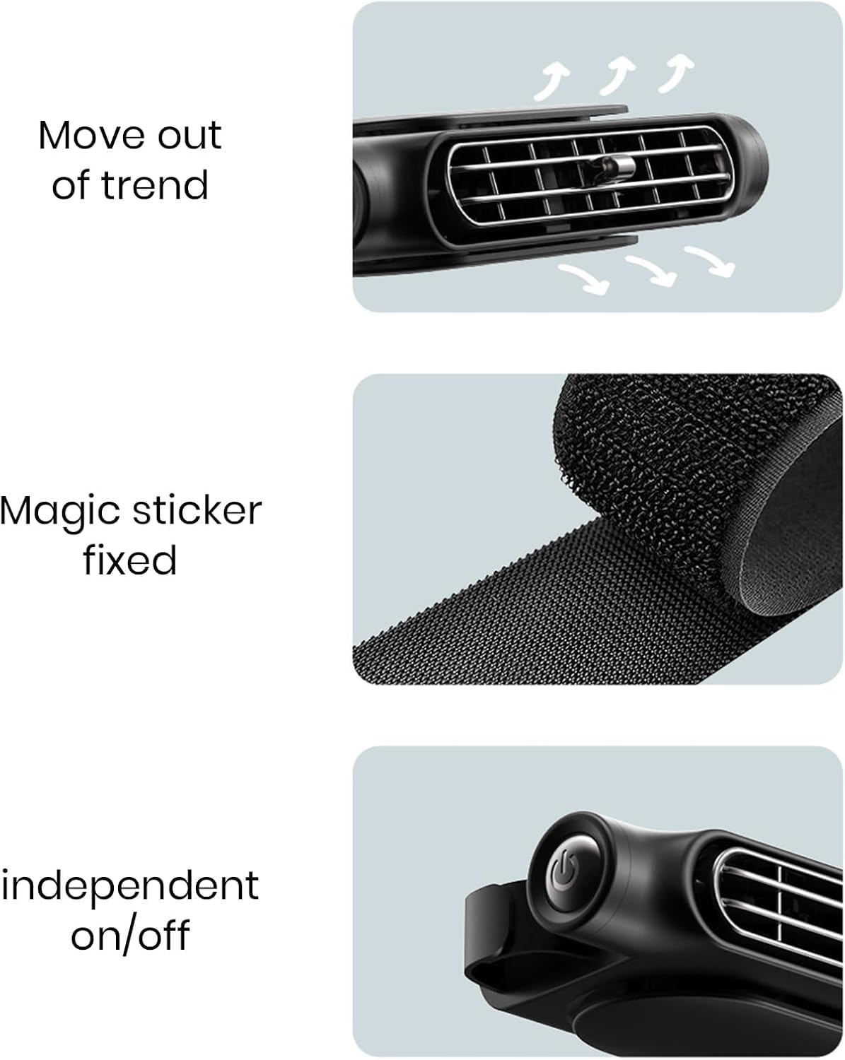 Bladeless USB Car Cooling Fan for Headrests
