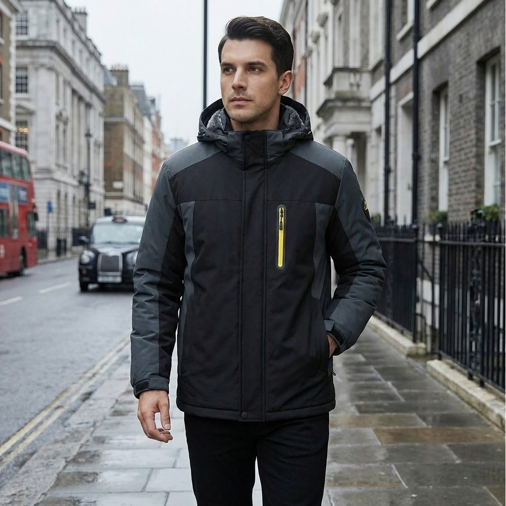 Men’s Waterproof Winter Jacket – Fleece Lined Outdoor Coat