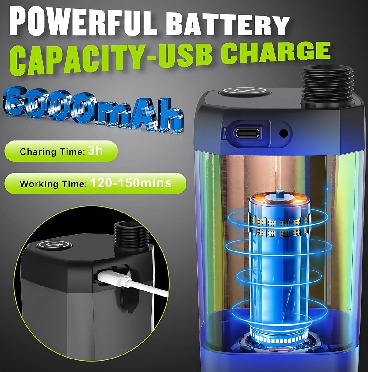 Portable Electric Camping Shower – Rechargeable Outdoor Shower