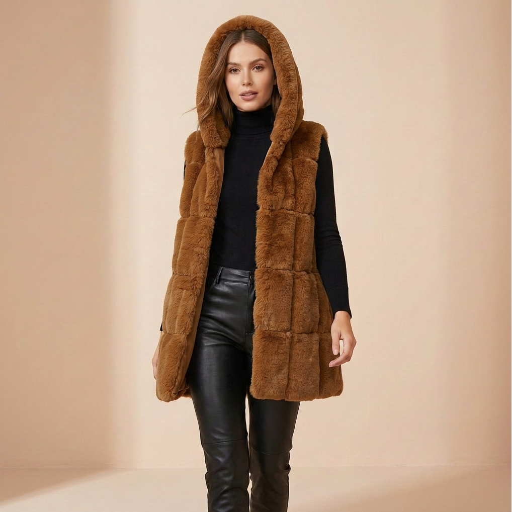 Women's Lightweight Hooded Longline Gilet – Quilted Winter Bodywarmer