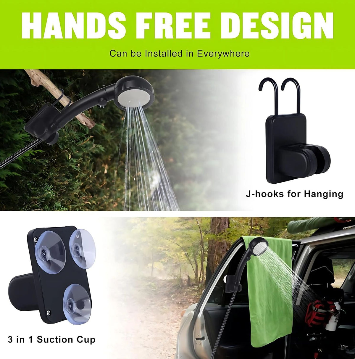 Portable Electric Camping Shower – Rechargeable Outdoor Shower