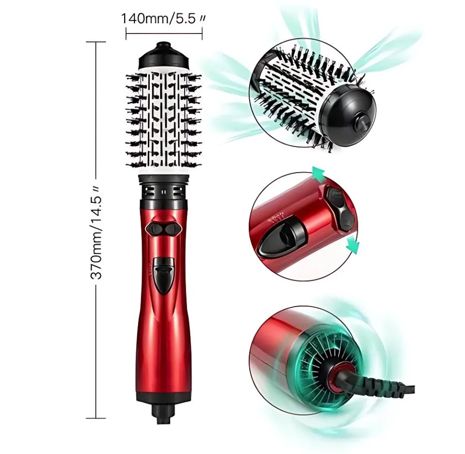 Rotating Hair Dryer Brush – Volumising Blowout Styler