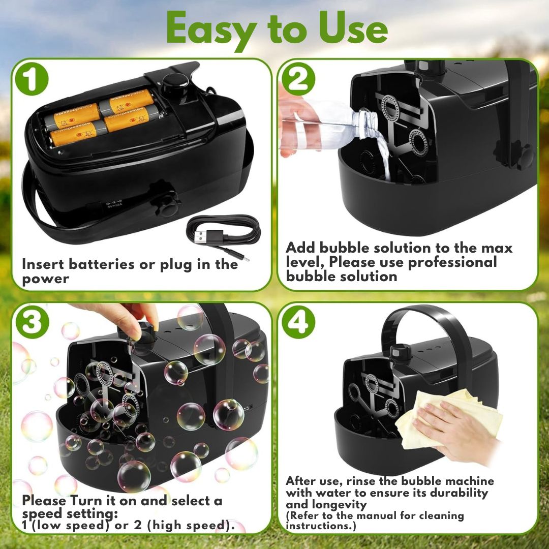 Automatic Bubble Machine – Outdoor Party Bubble Maker