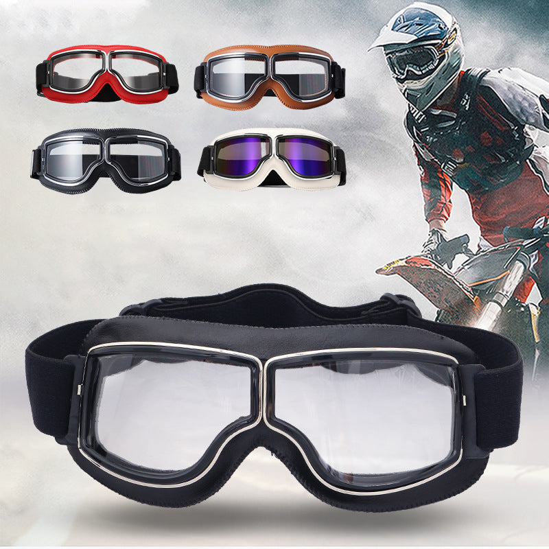 Vintage Motorcycle Goggles for Open Face Helmets