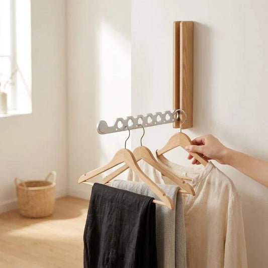 Collapsible Wooden Clothes Rail – Space-Saving Hanger
