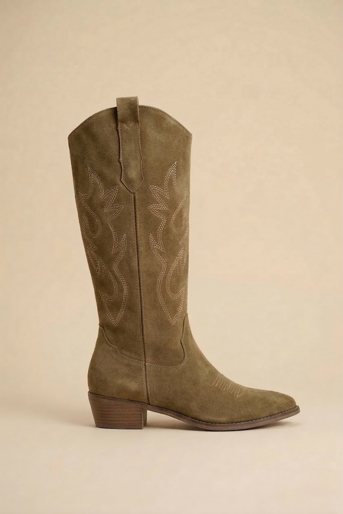 Women's Knee-High Suede Cowboy Boots