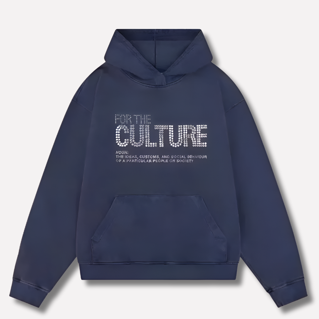 Statement Hoodie – "For The Culture" Streetwear Oversized Graphic Jumper