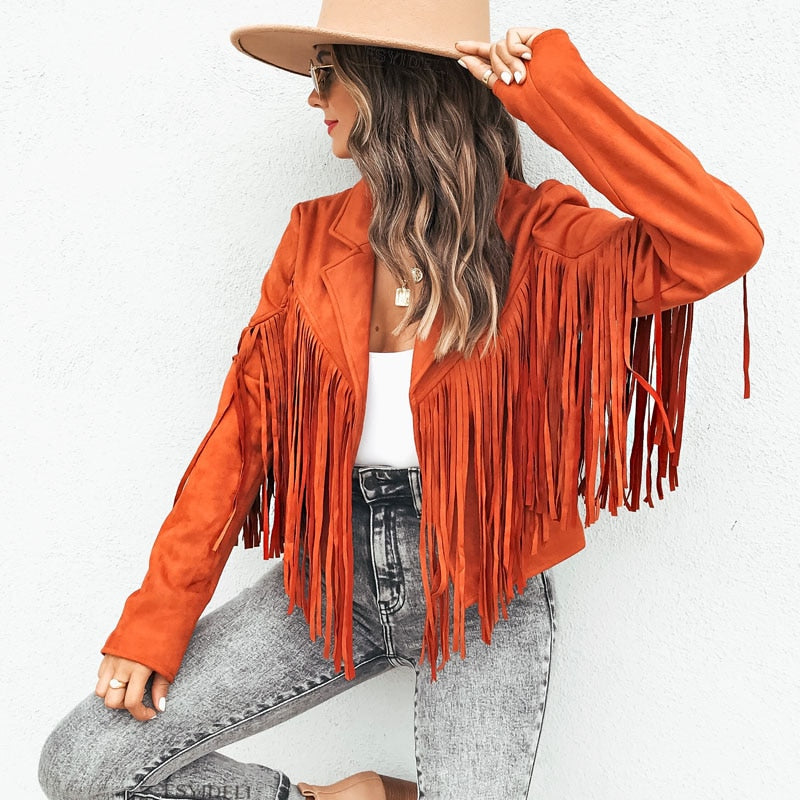 Women's Fringe Statement Jacket
